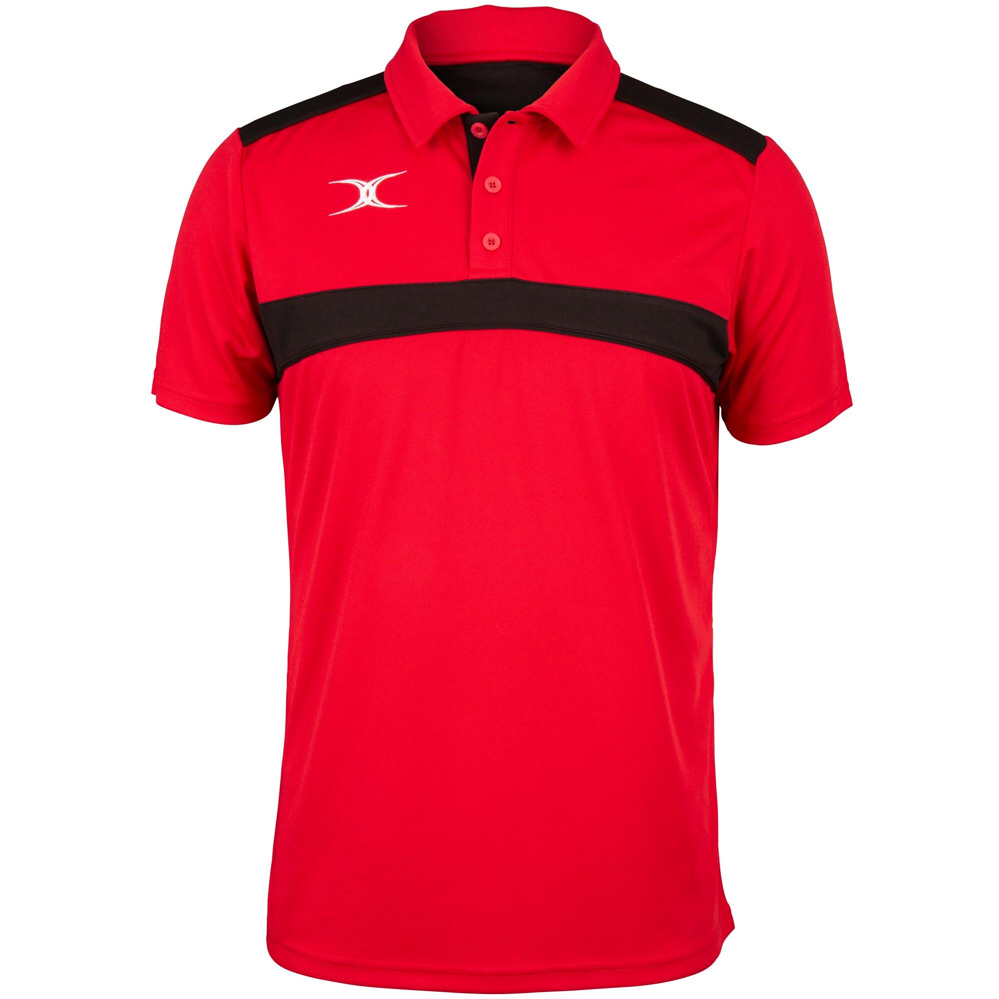 GILBERT Mens Photon Polo Shirt (Red/Black)