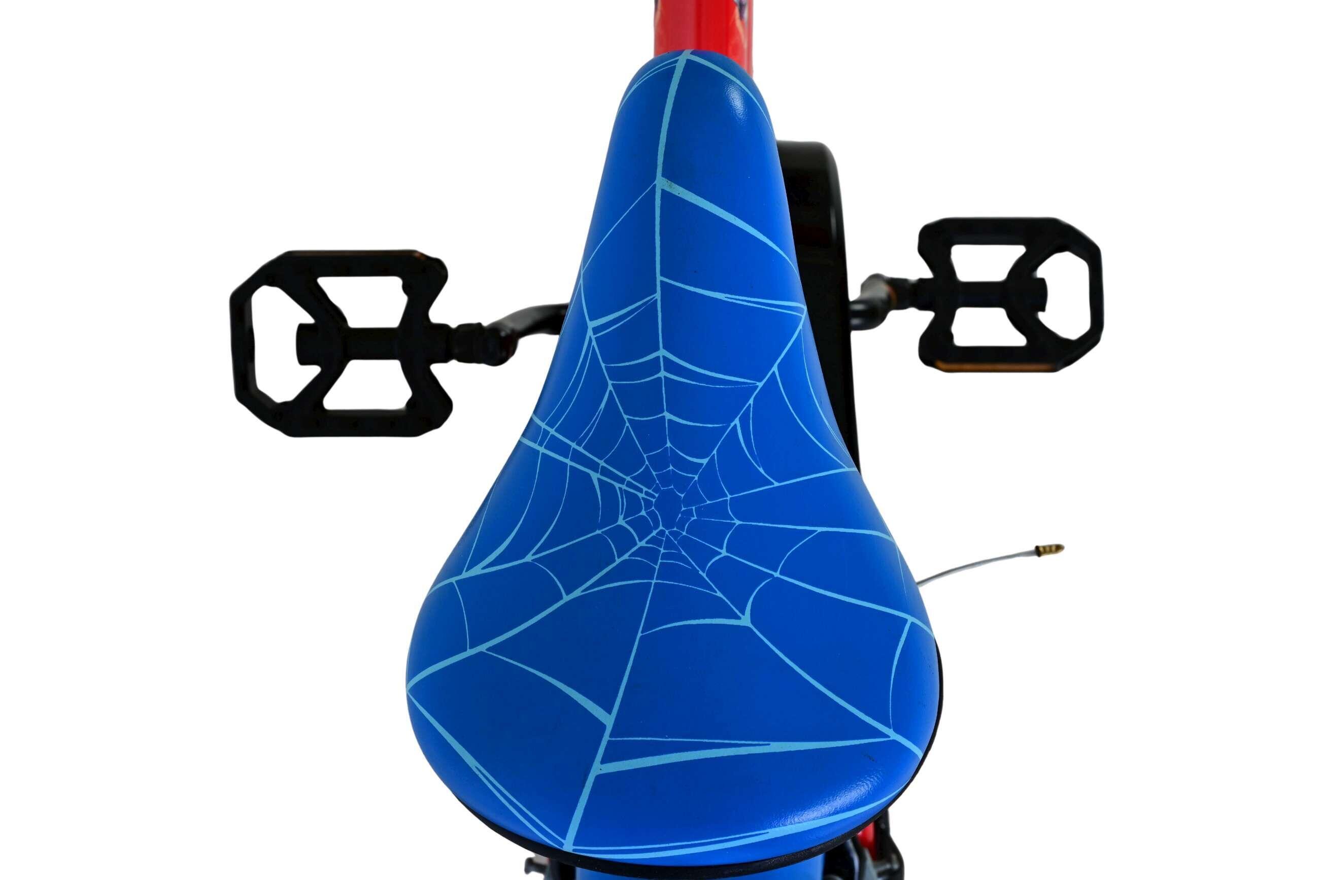Vélo enfant Spiderman 16 inch bleu/rouge avec deux freins à main 6/7