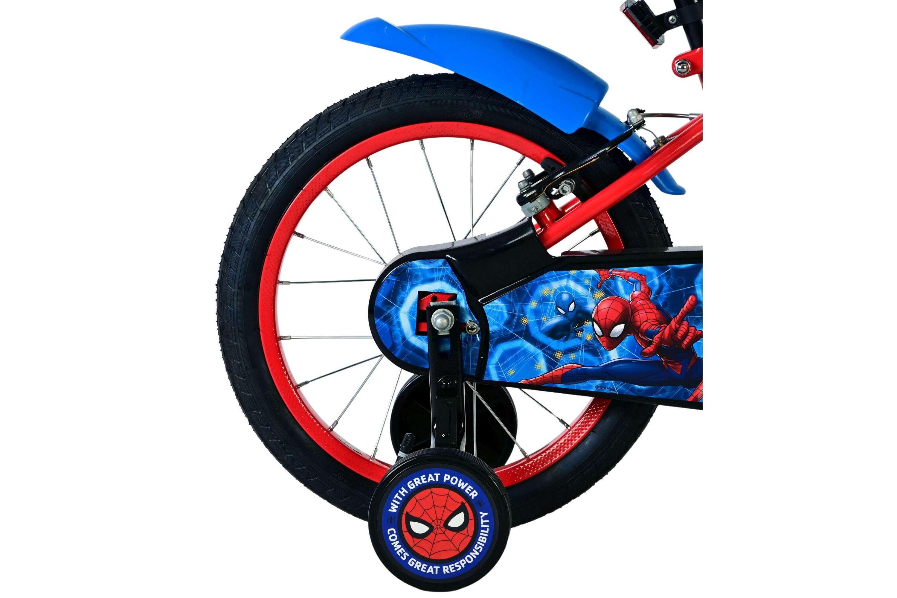 Vélo enfant Spiderman 16 inch bleu/rouge avec deux freins à main 4/7