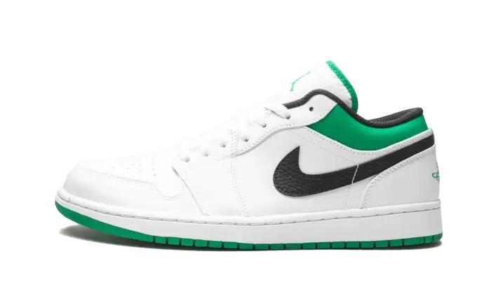 Jordan 1 Low White Lucky Green Black 1/4