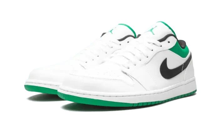 Jordan 1 Low White Lucky Green Black 2/4
