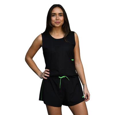 Padel performance damesshort zwart & groen