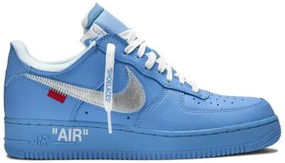 Schoenen - air force 1 low - university blue/metallic silver