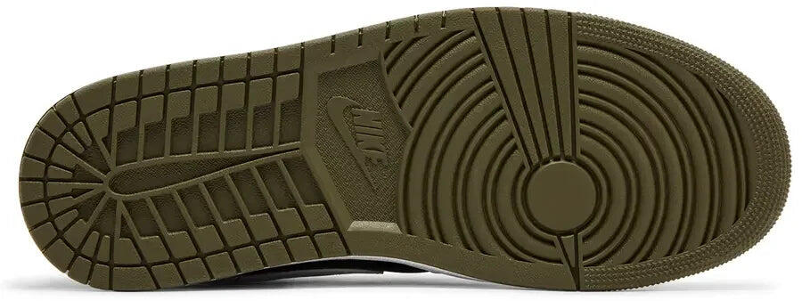 Jordan 1 Mid Black White Olive 3/5