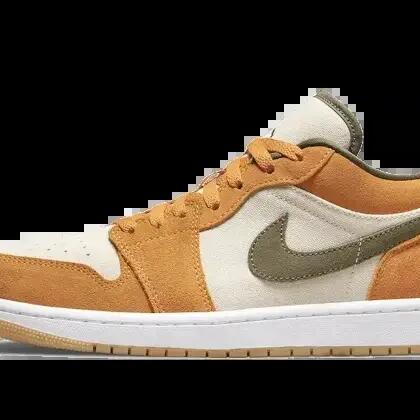 Men - Lifestyle - Shoes - Low, versatile - Air Jordan 1 Low - Orange/Olive/Sail