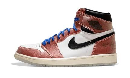 Jordan 1 Retro High Trophy Room Chicago F&F, blaue Schnürsenkel