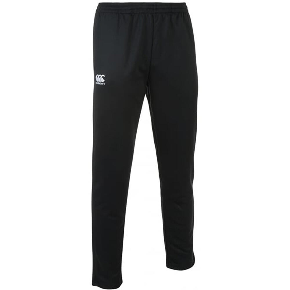 Mens Stretch Tapered Trousers (Black) 3/5