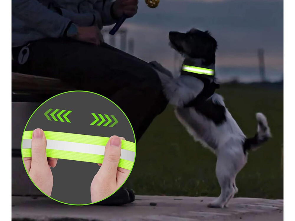 Bandeau de sécurité réfléchissant jaune fluo 2 pcs 3/7