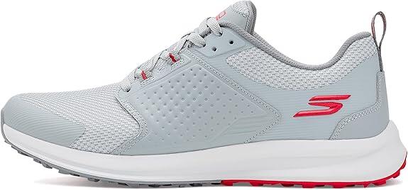 Skechers Golf Quest, chaussures de golf pour homme, gris/rouge 3/7