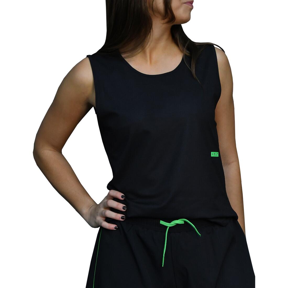 Camiseta sin mangas de pádel Relaxed Performance Negro & Verde 4/5