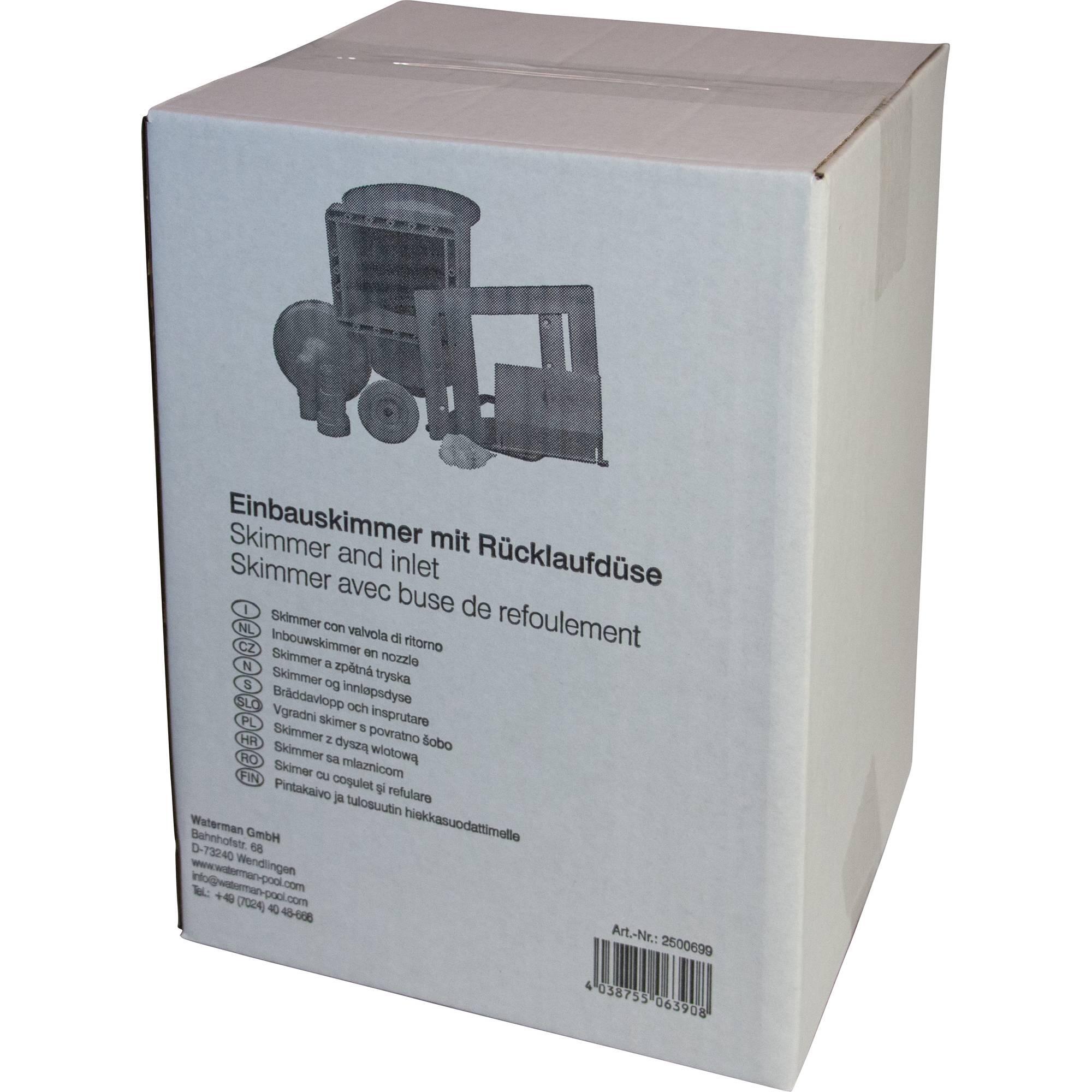 Einbauskimmer und Rücklaufdüse (38 mm), anthrazit RAL 7016 4/4