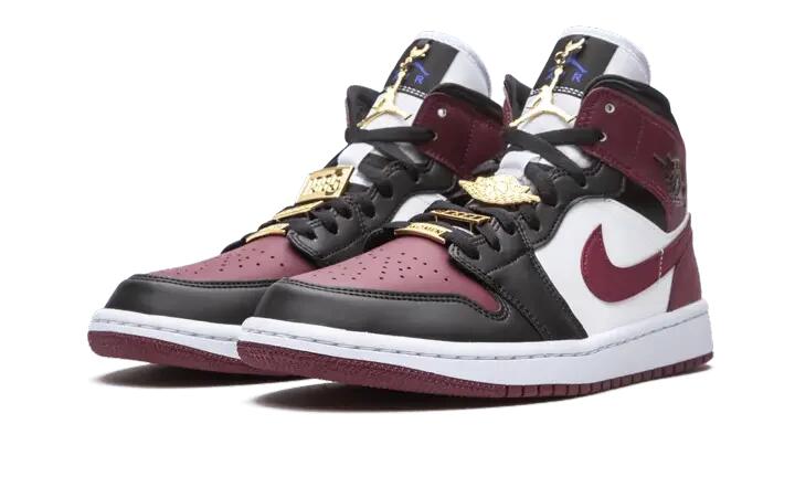 Air Jordan 1 Mid SE Black Dark Beetroot 2/4