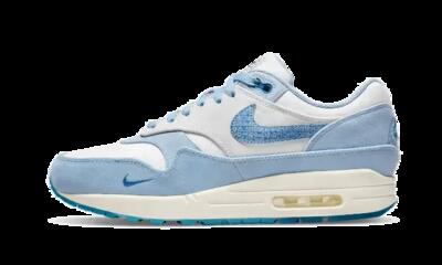 Schoenen - dames - air max 1 premium - wit/marina blauw