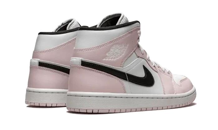 Schoenen - air jordan 1 mid - mid-top in leer - barely rose/wit 3/4