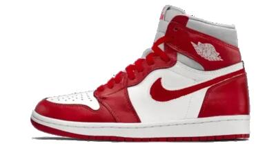 Schoenen - jordan 1 og - montante chenille - wit/rood