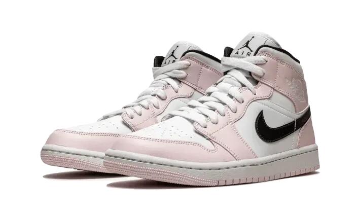 Schoenen - air jordan 1 mid - mid-top in leer - barely rose/wit 2/4