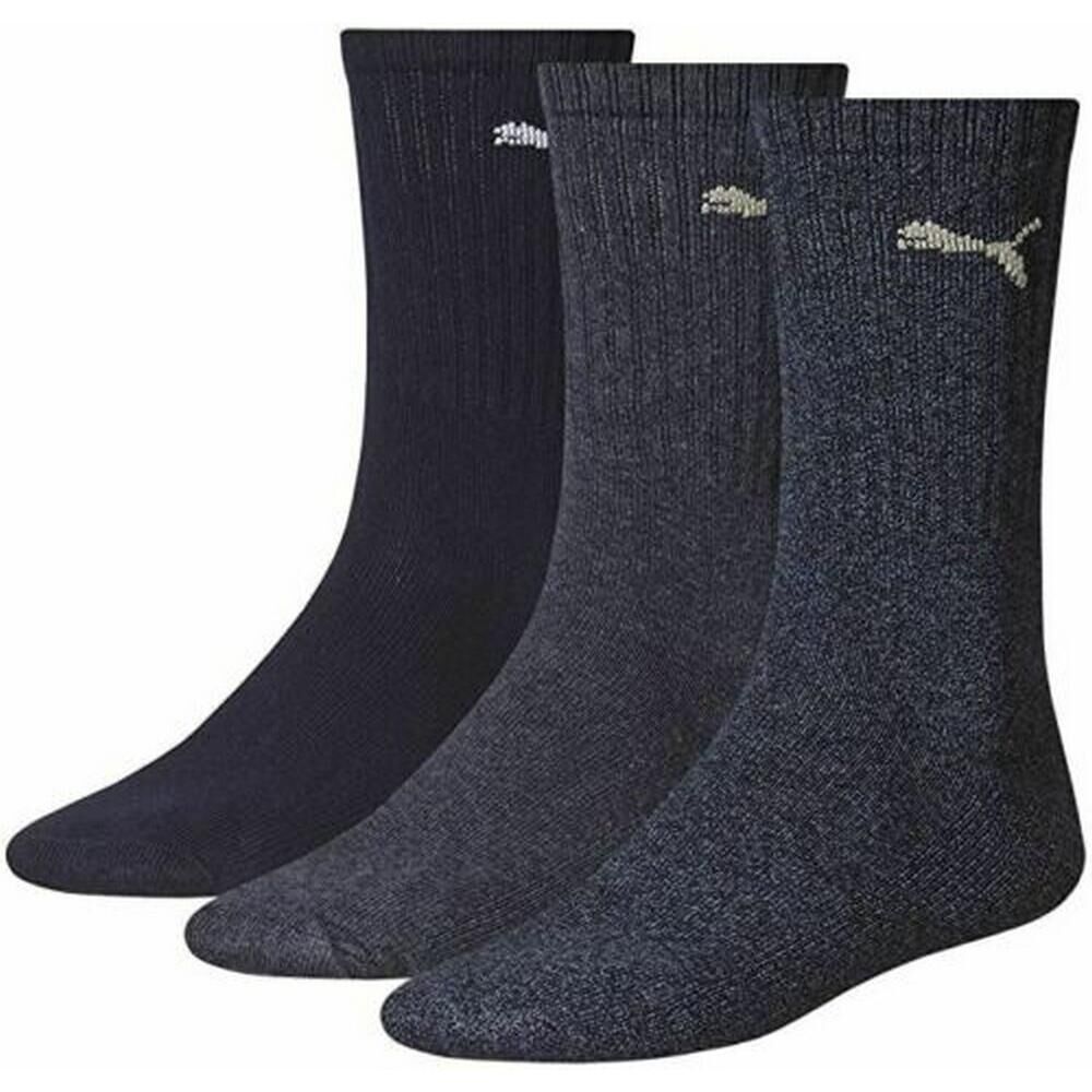 PUMA Unisex Adult Crew Sports Socks (Pack of 3) (Navy)