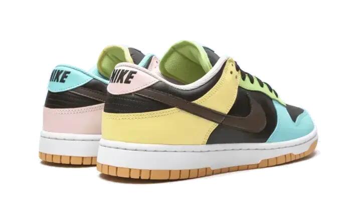 Unisex - lifestyle schuhe - leder - dunk low se free99 - schwarz/multi 3/4