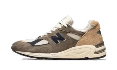 Schoenen - hardlopen - heren - 990 v2 miusa - stevigheid, comfort - grijs/tan