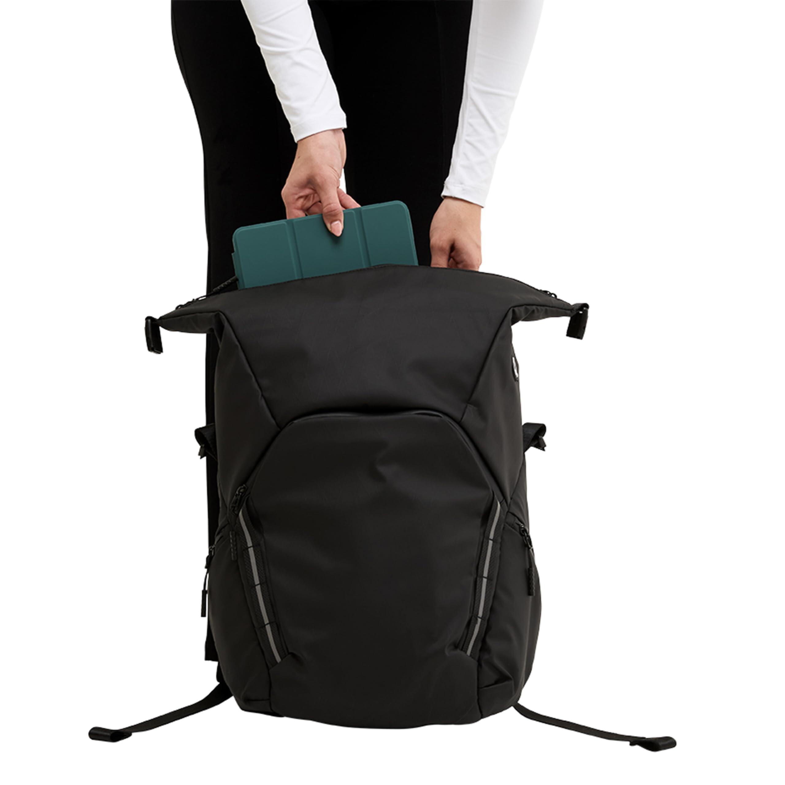 TechTrek Pro mochila 19L laptop impermeável preta 5/7