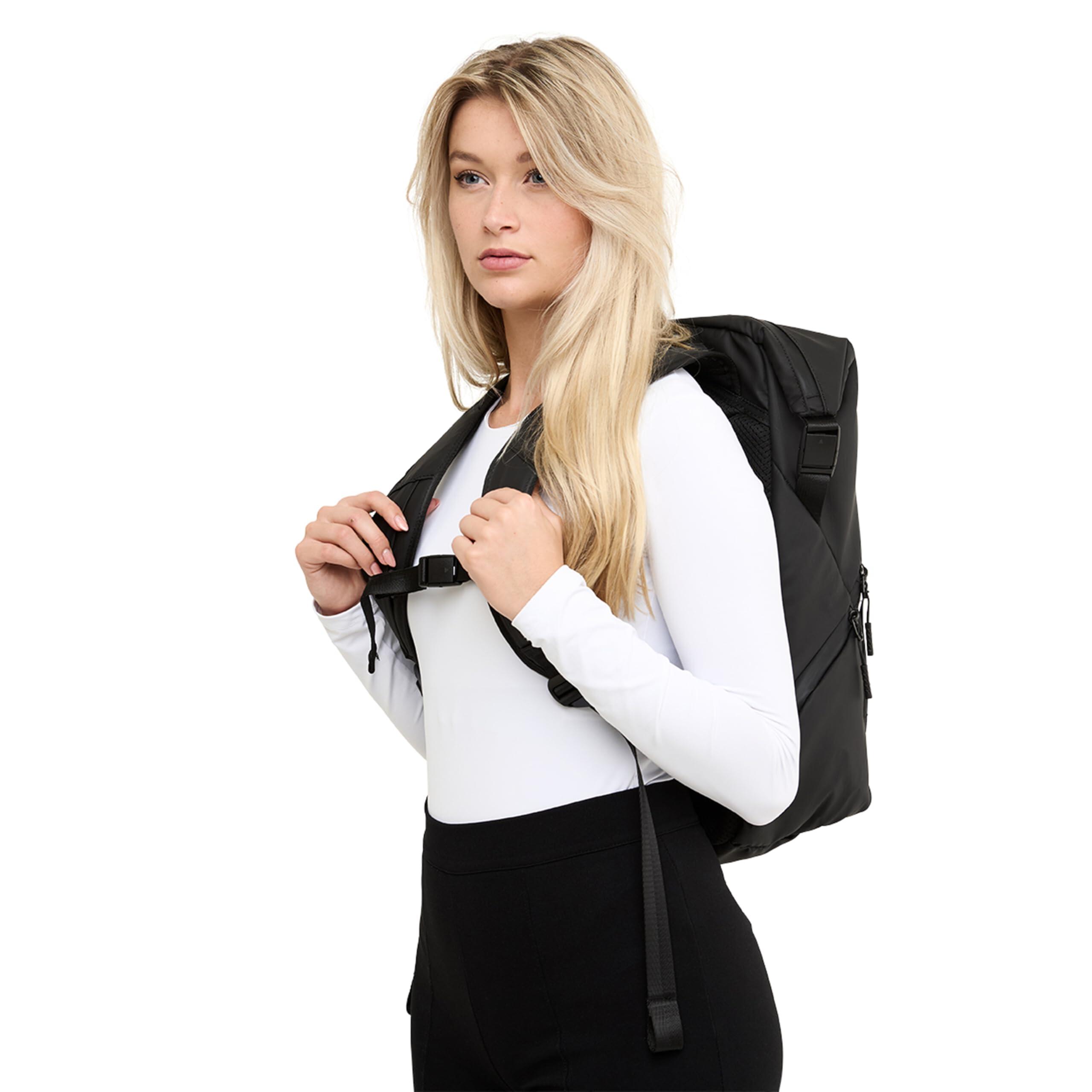 TechTrek Pro mochila 19L laptop impermeável preta 4/7