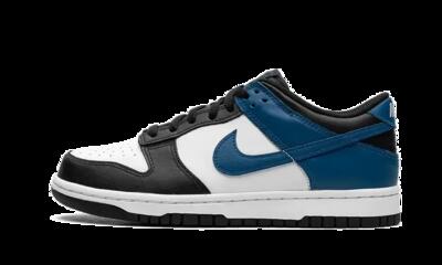 Schoenen - dunk low - summit white/black/industrial blue