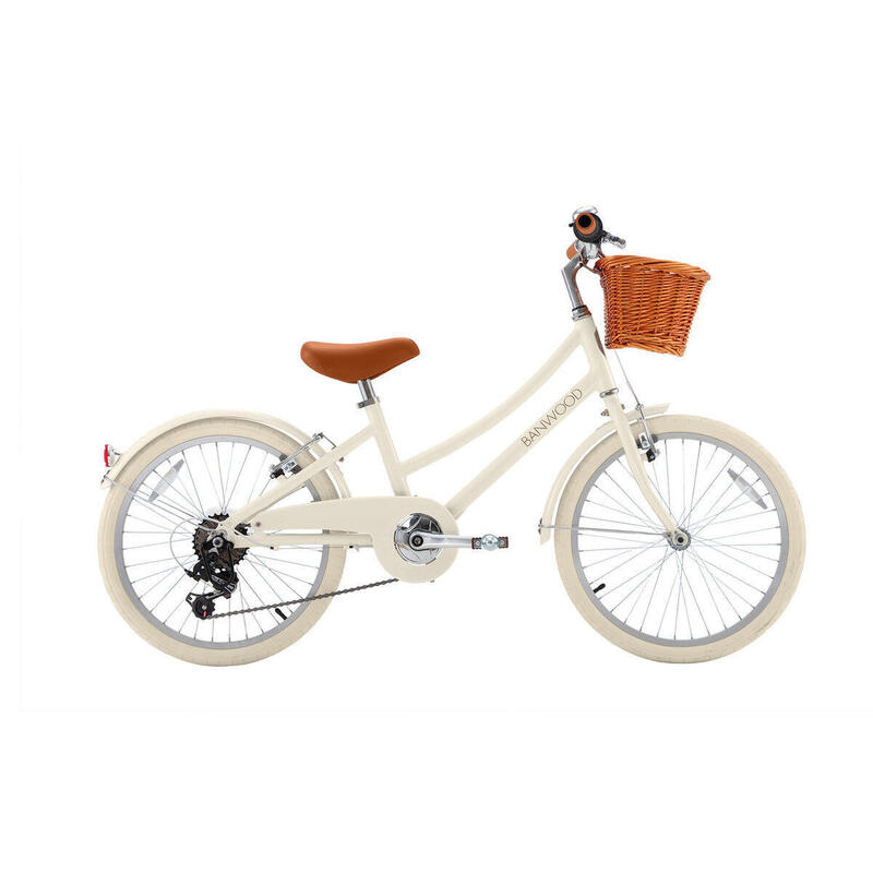 Bicicletă pentru copii 20" clasică vintage crem copil