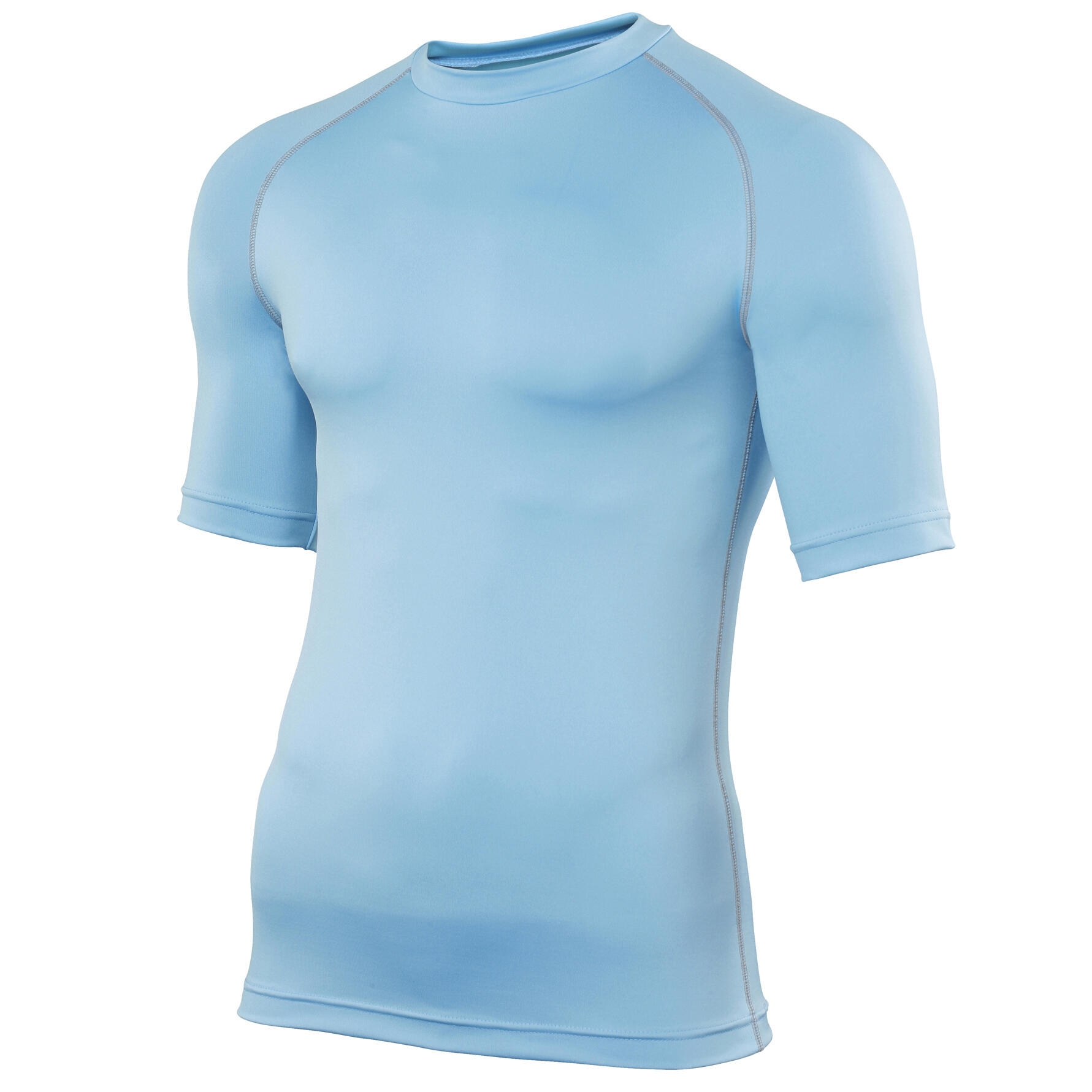 Mens Sports Base Layer Short Sleeve TShirt (Light Blue) 1/1