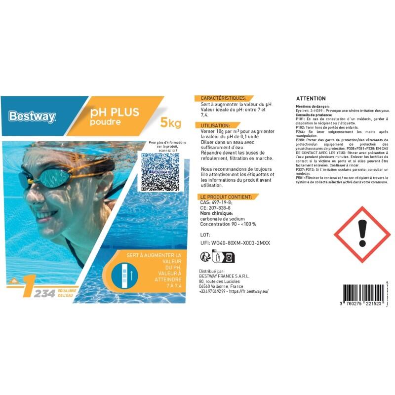 Bestway PH PLUS 5KG poudre 3/4