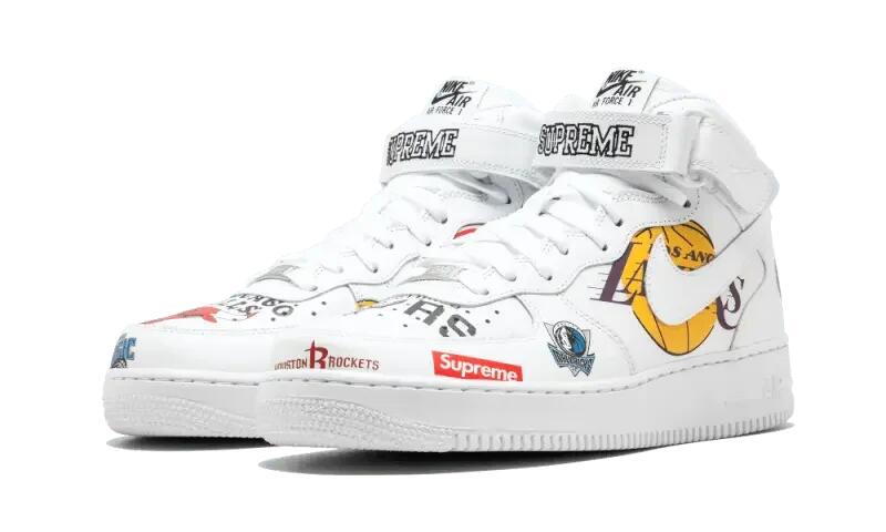 Air Force 1 Mid Supreme NBA White 2/4