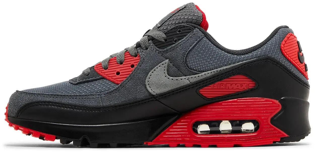 Nike Air Max 90 Smoke Grey Fire Red 2/5