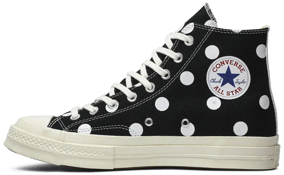 Converse Comme des Garçons Play à Pois Noir Haute 2/5