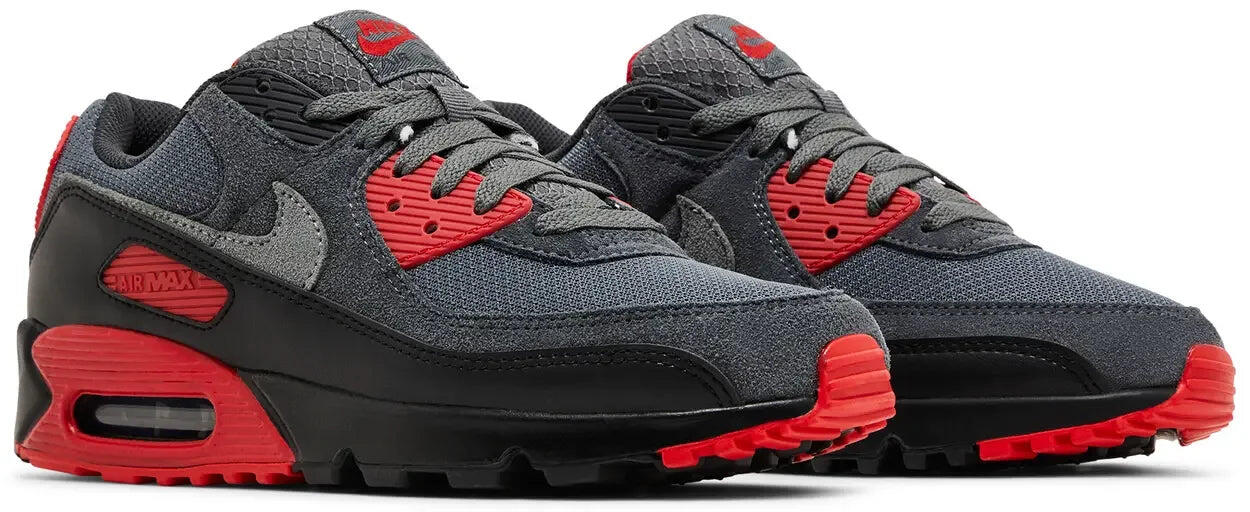 Nike Air Max 90 Smoke Grey Fire Red 5/5
