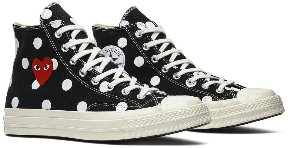 Converse Comme des Garçons Play à Pois Noir Haute 5/5