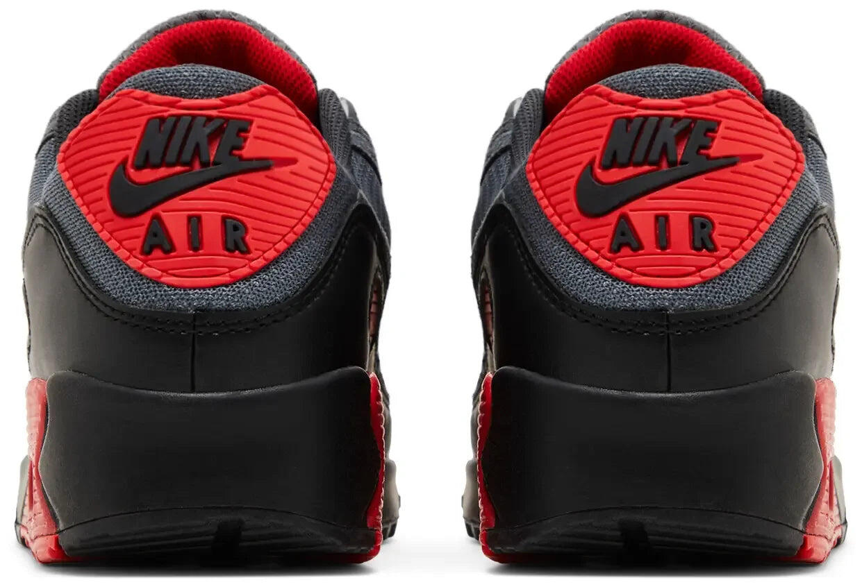 Nike Air Max 90 Smoke Grey Fire Red 4/5