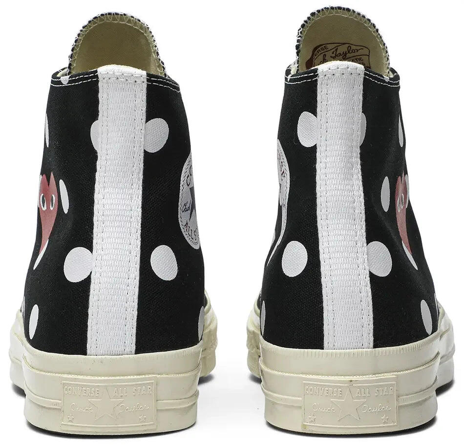 Converse Comme des Garçons Play à Pois Noir Haute 4/5