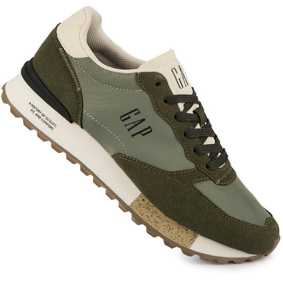 Męskie buty sneakersy sportowe zielone khaki oliwkowe GAP OSAKA