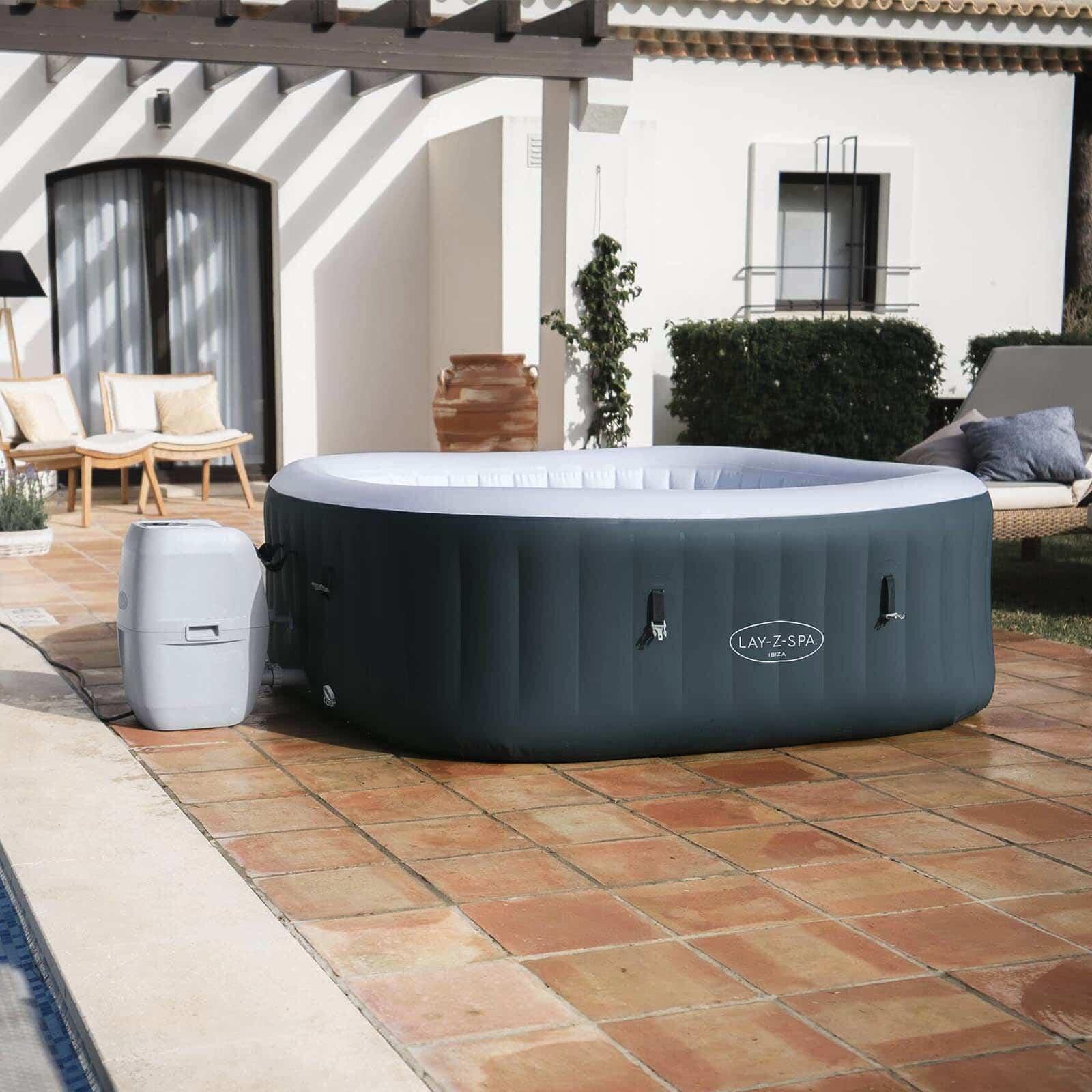 Bestway Spa gonflable carré Lay-Z-Spa Ibiza AirJet EnergySense 4-6 personnes 2/7