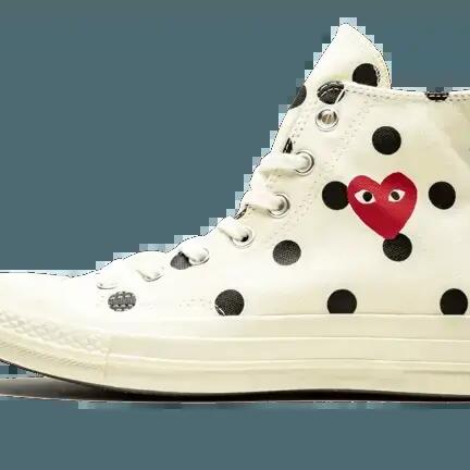 Unisex - High-top - Polka - Chuck Taylor 70s - White/Black-Red
