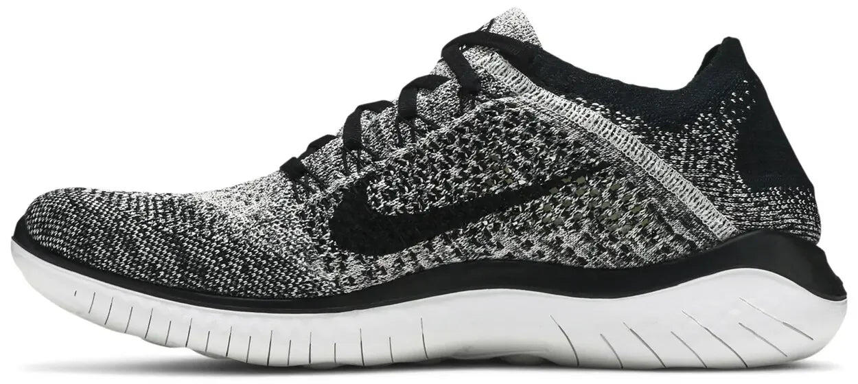 Nike Free RN Flyknit 2018 Black White Ombre 2/5