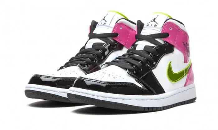 Air Jordan 1 Mid White Black Cyber Pink 2/4