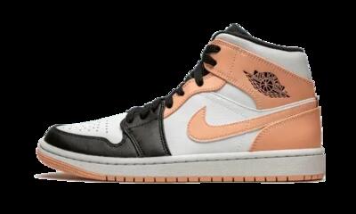 Schoenen - basketbal - heren - air jordan 1 mid - crimson tint/white-black.