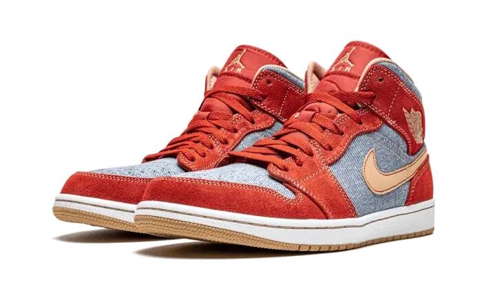 Jordan 1 Mid Denim Red 2/4