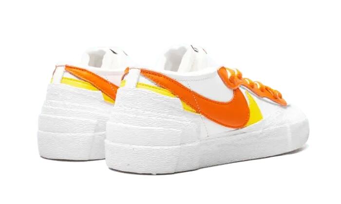 Blazer Low Sacai White Magma Orange 3/4