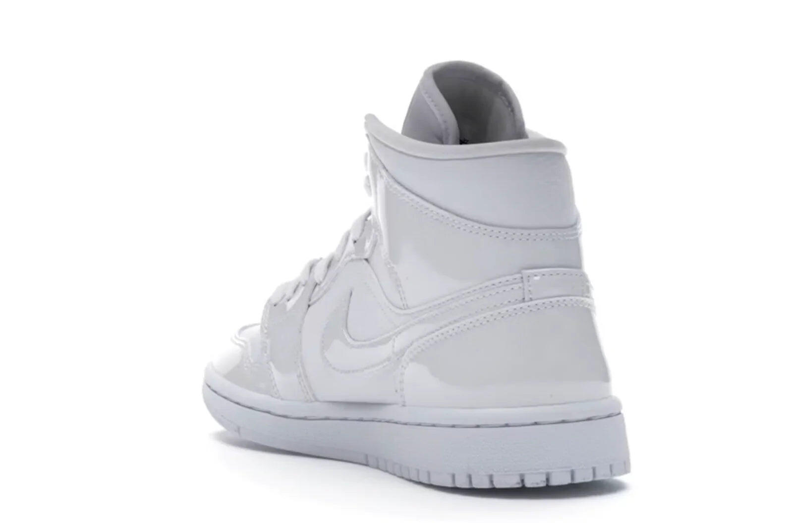 Air Jordan 1 Mid Triple White Patent Swoosh (W) 4/4