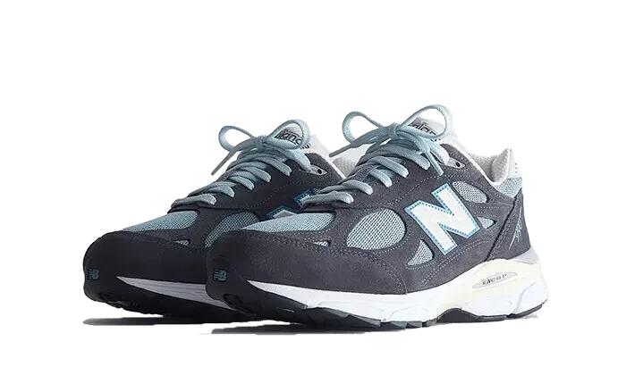 New Balance 990v3 MiUSA Kith Steel Blue 2/2