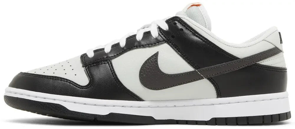 Nike Dunk Low Black Total Orange Mini Swoosh 3/6