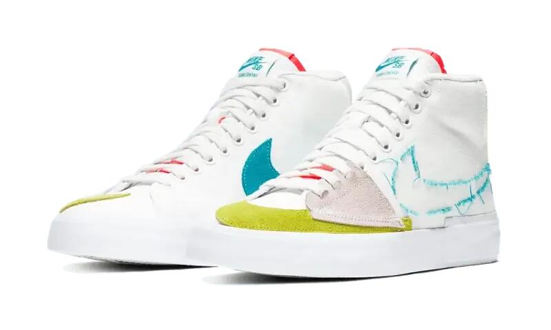 Nike SB Blazer Mid Edge Hack Pack White Multi 2/3