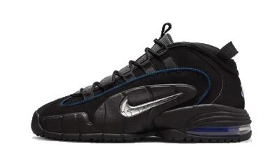Schoenen - basketbal - air max penny - leer, demping - zwart
