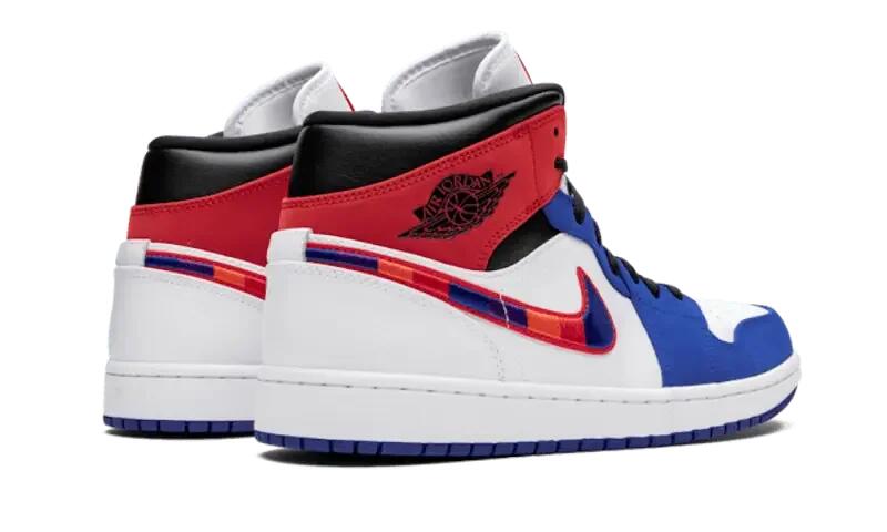 Jordan 1 Mid Multi-Color Swoosh 3/4